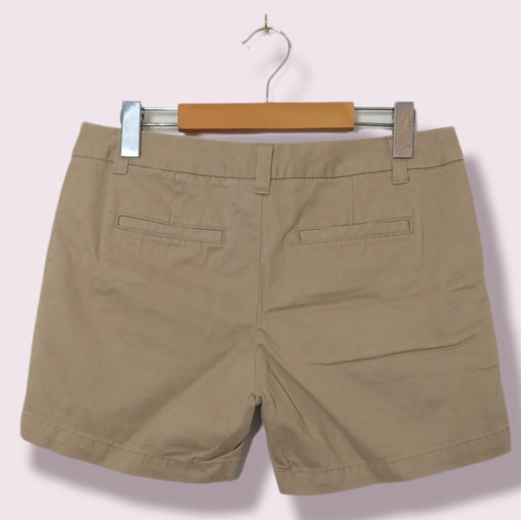 Tan 100% Cotton Merona Shorts Sz 4 - Picture 2 of 5
